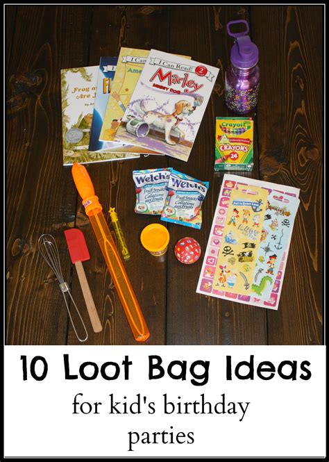 loot bag ideas for 4 year olds